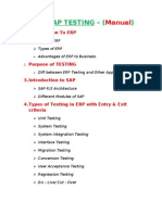 Sap Testing - : Manual