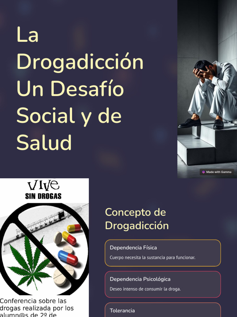 La Drogadiccion Un Desafio Social y de Salud | PDF
