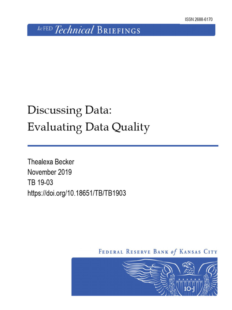 Data Quality Framework for Researchers | PDF | Data Quality | Data