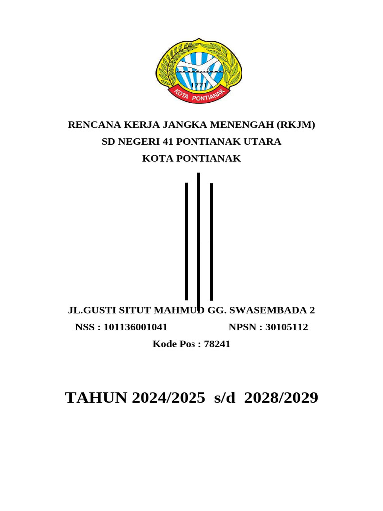 COVER RENCANA KERJA JANGKA MENENGAH 2018-2019 SD 2022-2023 | PDF