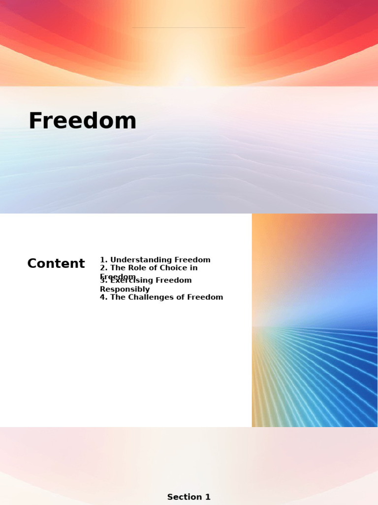 Q2 - Lesson 1 Freedom | PDF | Free Will | Determinism