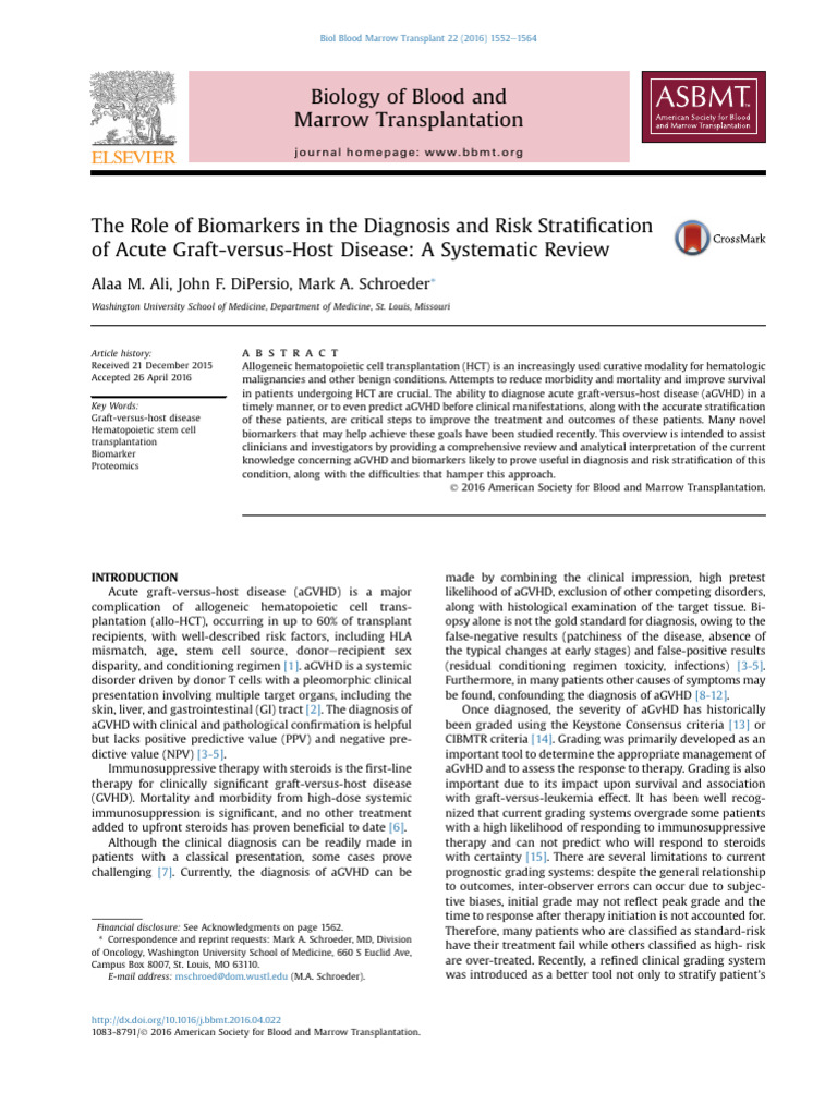 The Role of Biomarkers in The Diagnosis and Risk S | PDF ...