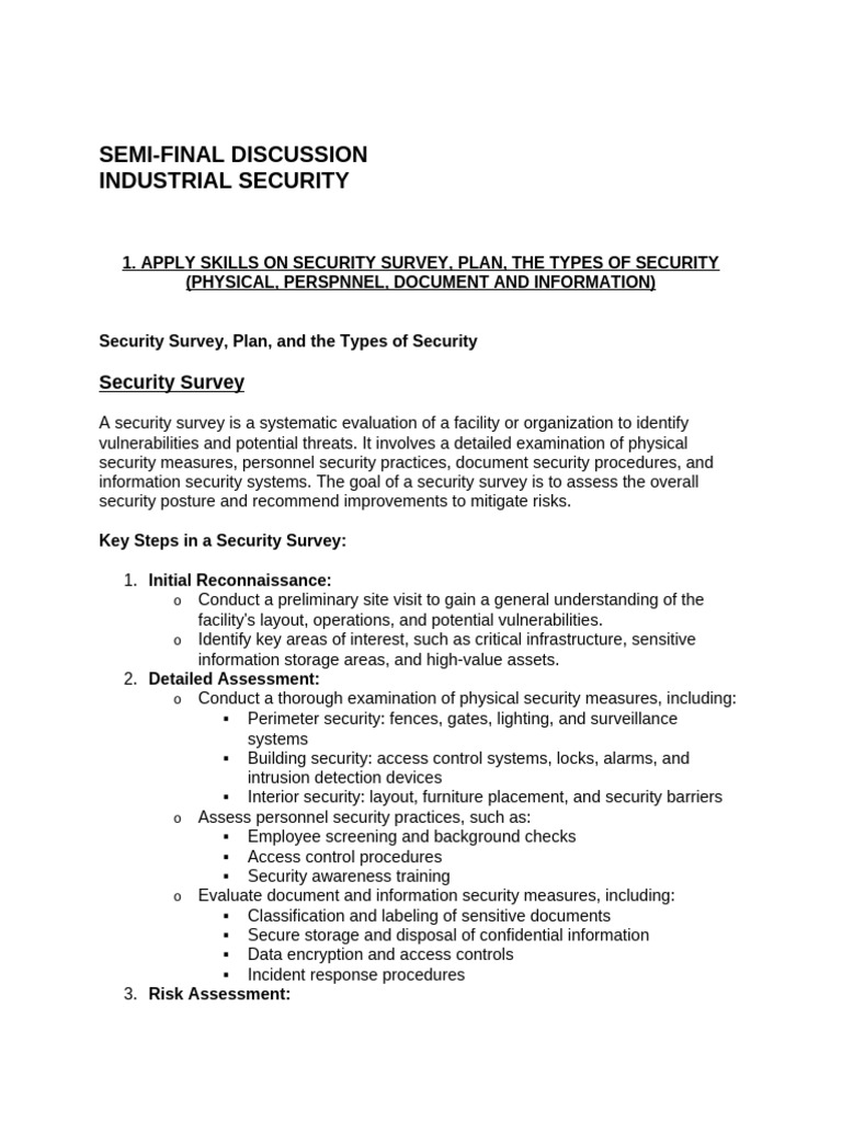 Industrial Sec. Semi Guide | PDF | Security | Computer Security