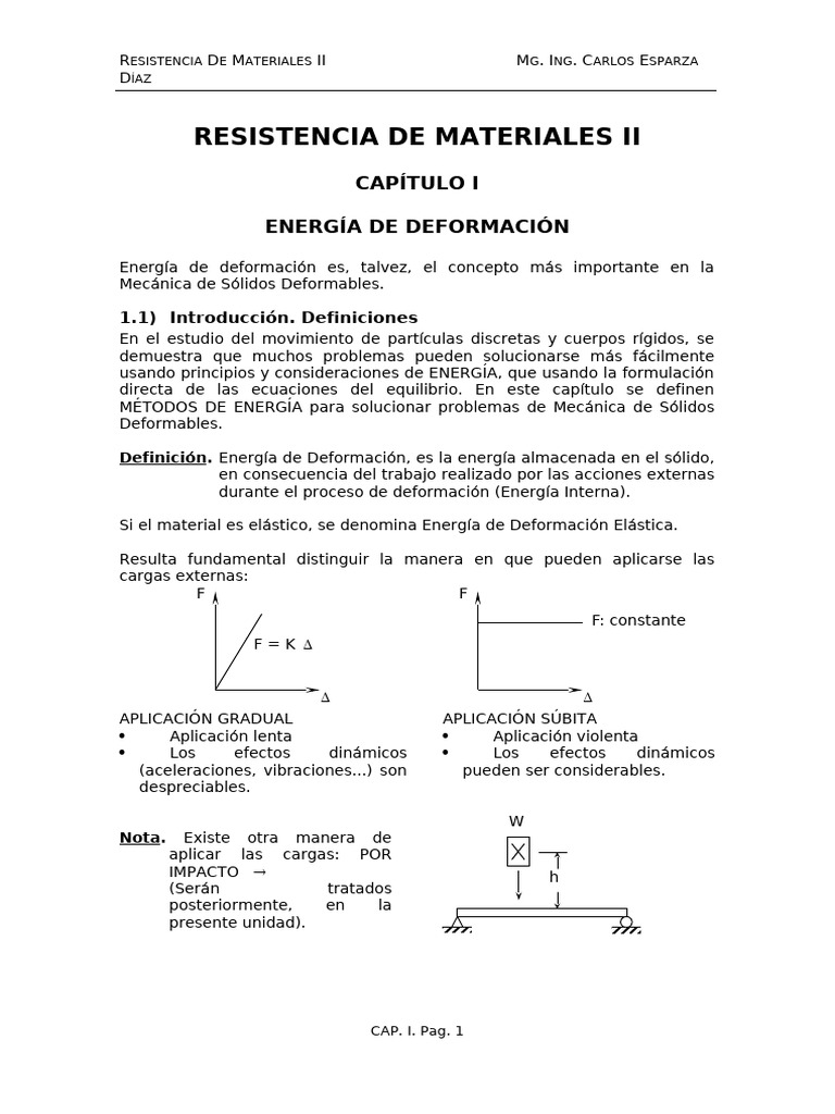 Energía de Deformación en Materiales | PDF | Resistencia de materiales ...