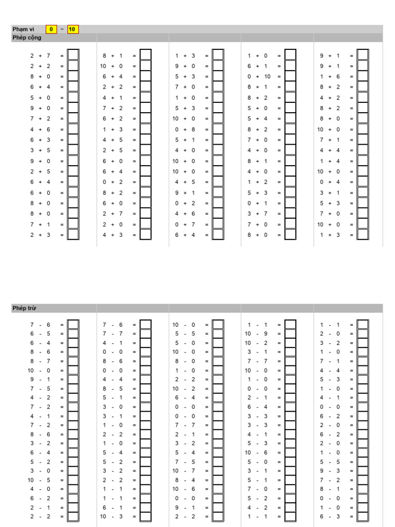 Toán L P 1 - C NG TR Nhân Chia PH M VI 10 - Bu I 3 | PDF