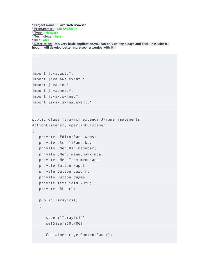 Java Swing Web Browser Implementation | PDF