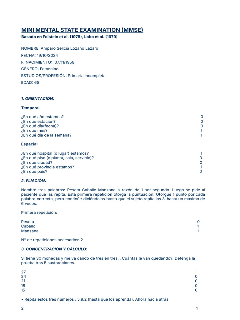 Minimental | PDF