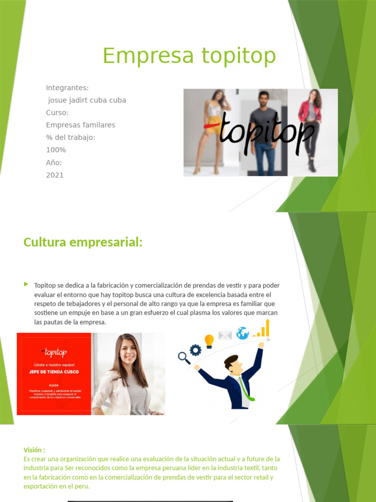 Cultura y Valores de Topitop en Perú | PDF