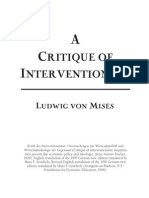 Ludwig Von Mises - A Critique of Interventionism