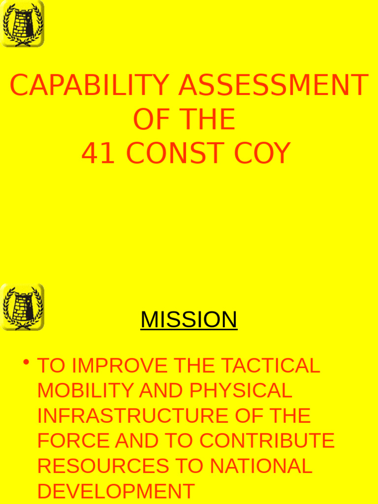 41 Const Coy Capability Assessment | PDF | Military