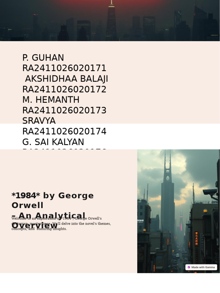 1984 by George Orwell An Analytical Overview | PDF | George Orwell