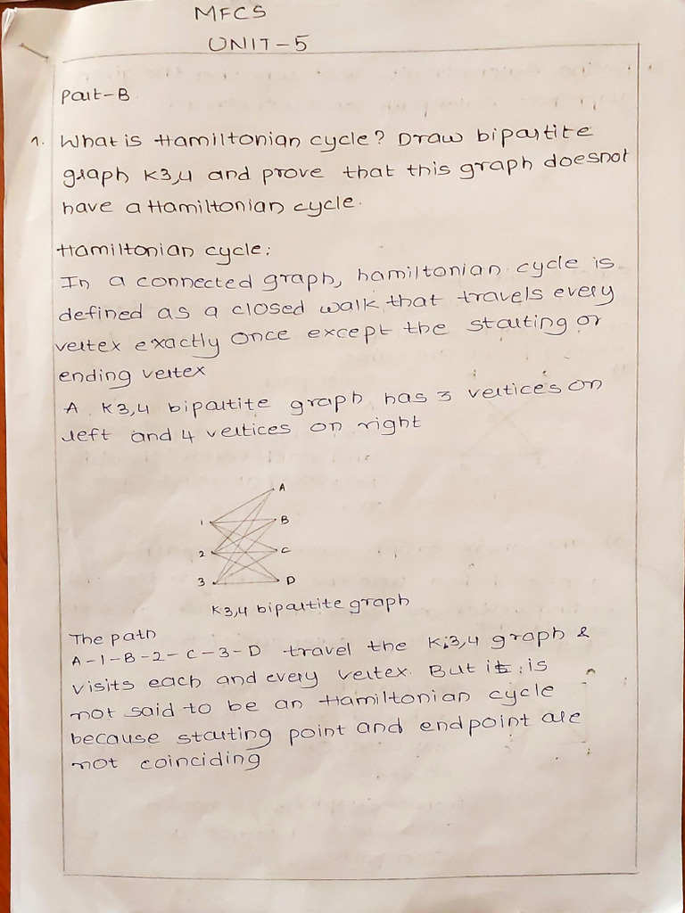 Mfcs unit 5 pdf graph theory vertex graph theory 