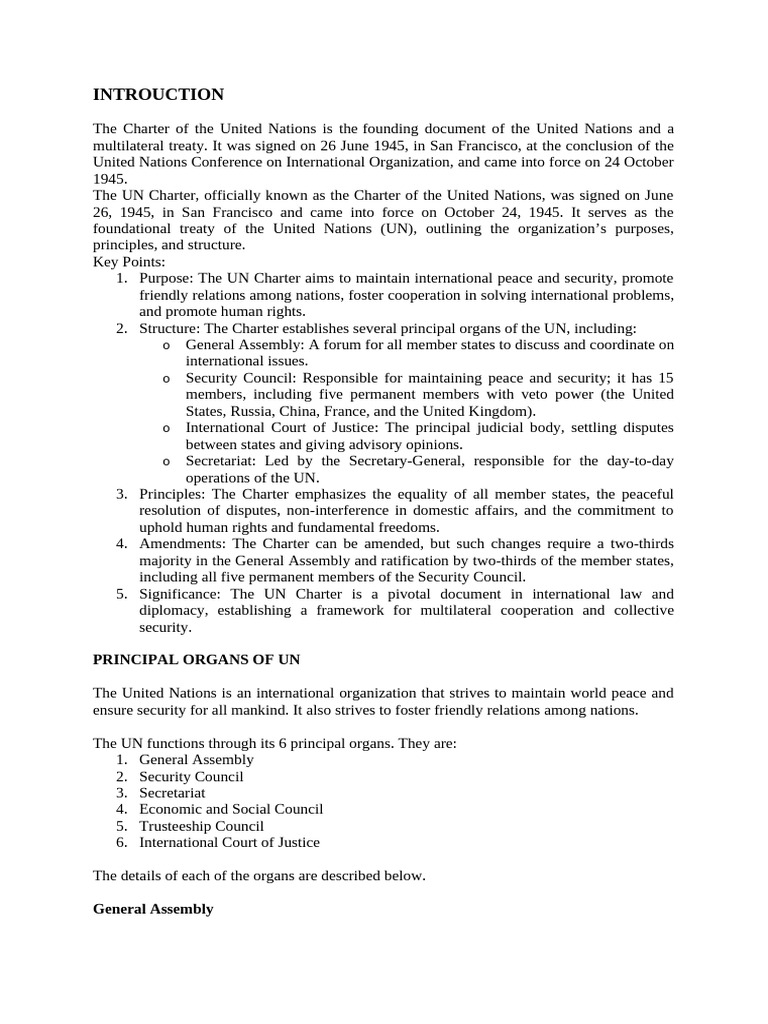 HR UN CHARTER | PDF | Human Rights | United Nations General Assembly