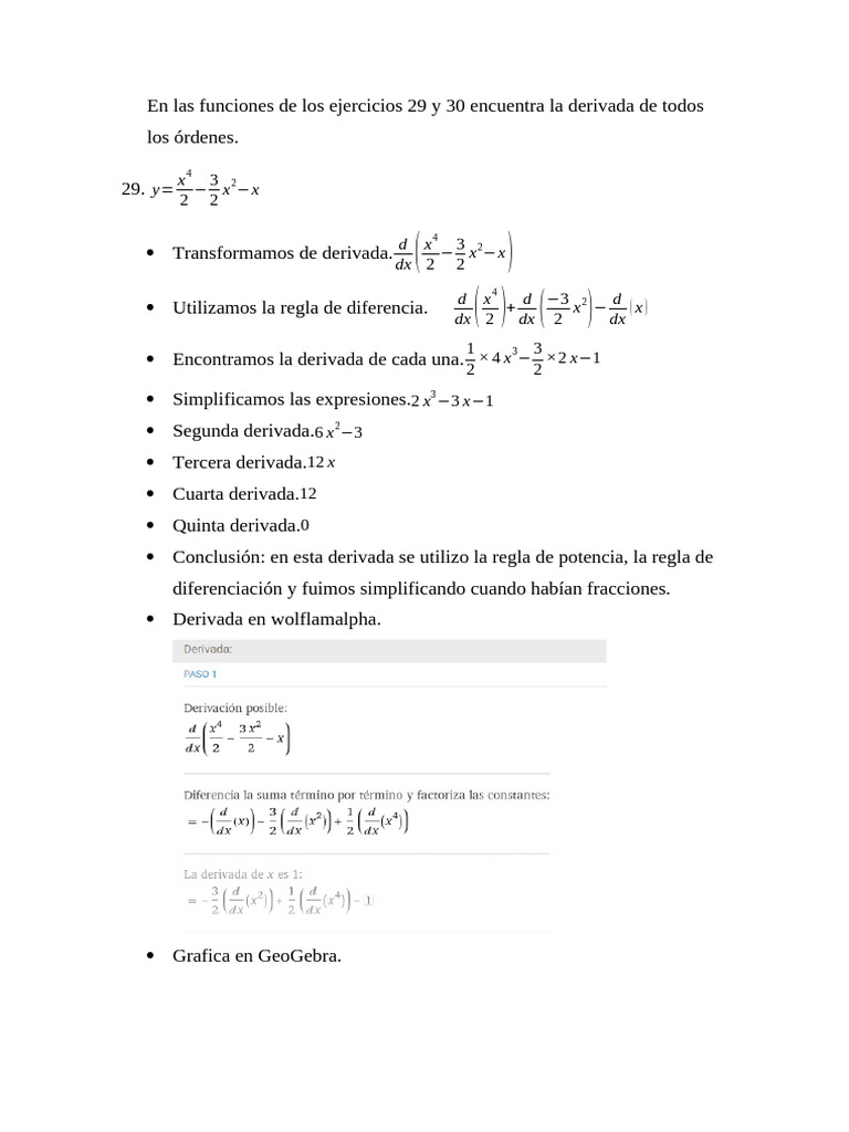 Derivadas de Funciones Polinómicas y Racionales | PDF | Derivado ...