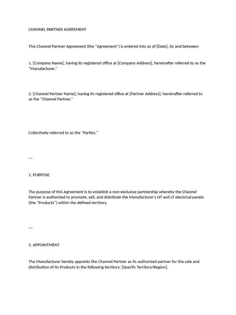 Channel Partner Agreement | PDF | Indemnity | Legal Liability