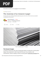 Anatomy of Amazon's 6-Pager Memo | PDF | Leadership | Narrative