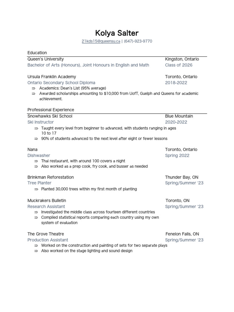 Kolya Resume Updated PDF
