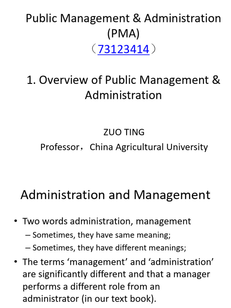 Understanding Public Management & Administration | PDF | Policy ...