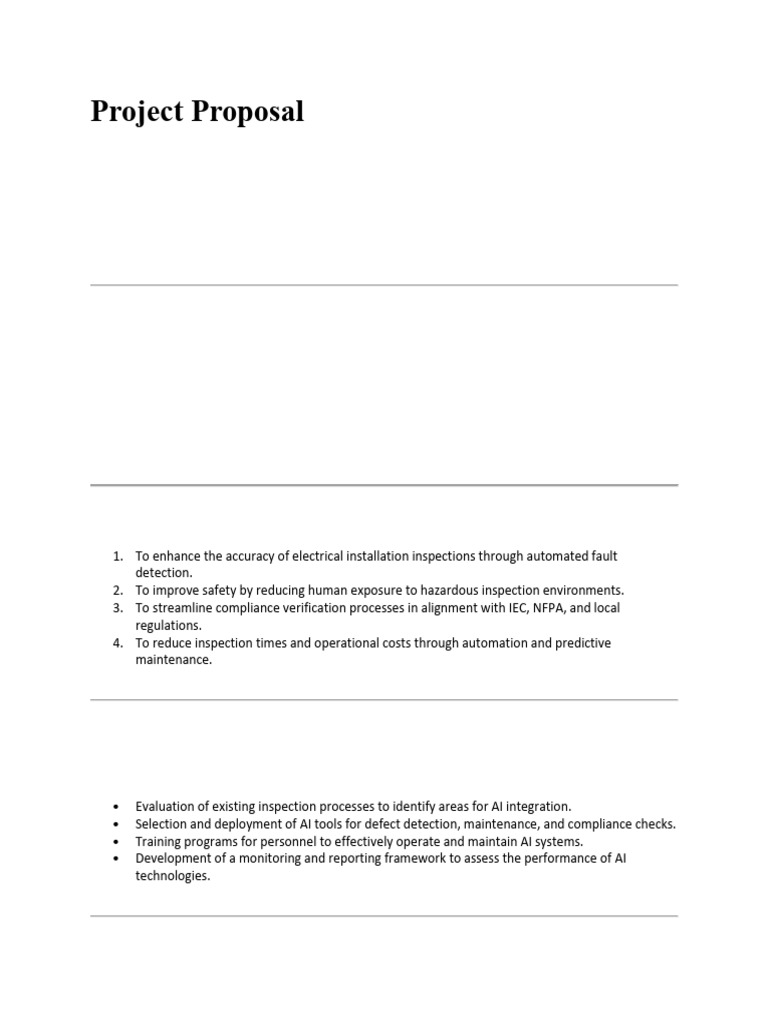 AI in Electrical Inspection Proposal | PDF | Artificial Intelligence ...