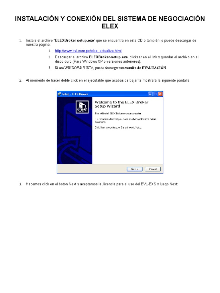 Manual de Instalación Del ELEX | PDF | Ventana (informática) | Archivo ...