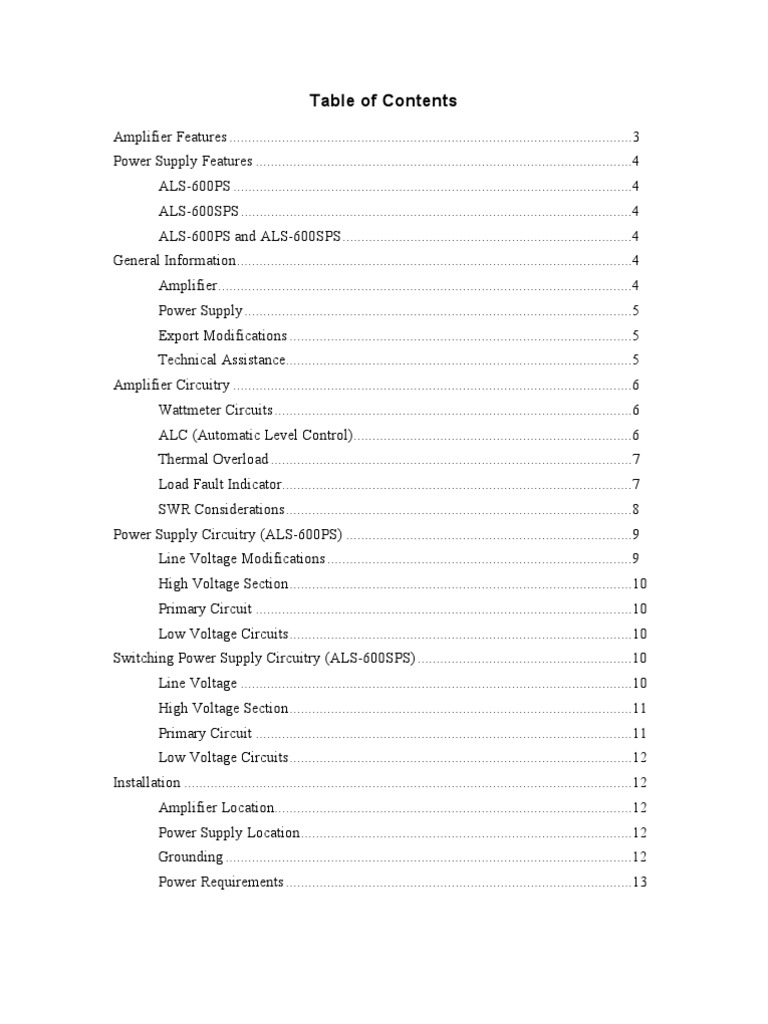 Als 600 | PDF