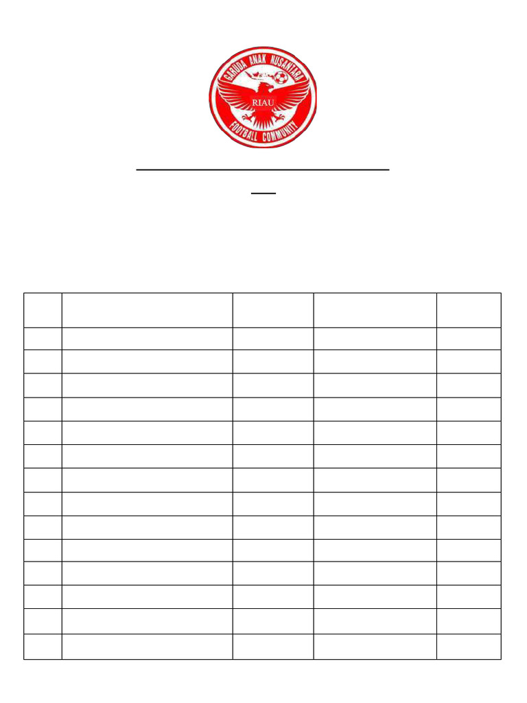 Formulir Pendaftaran U-10 Tahun Edit | PDF