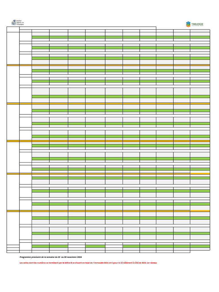 Emploi du temps Licence 2 2024 | PDF