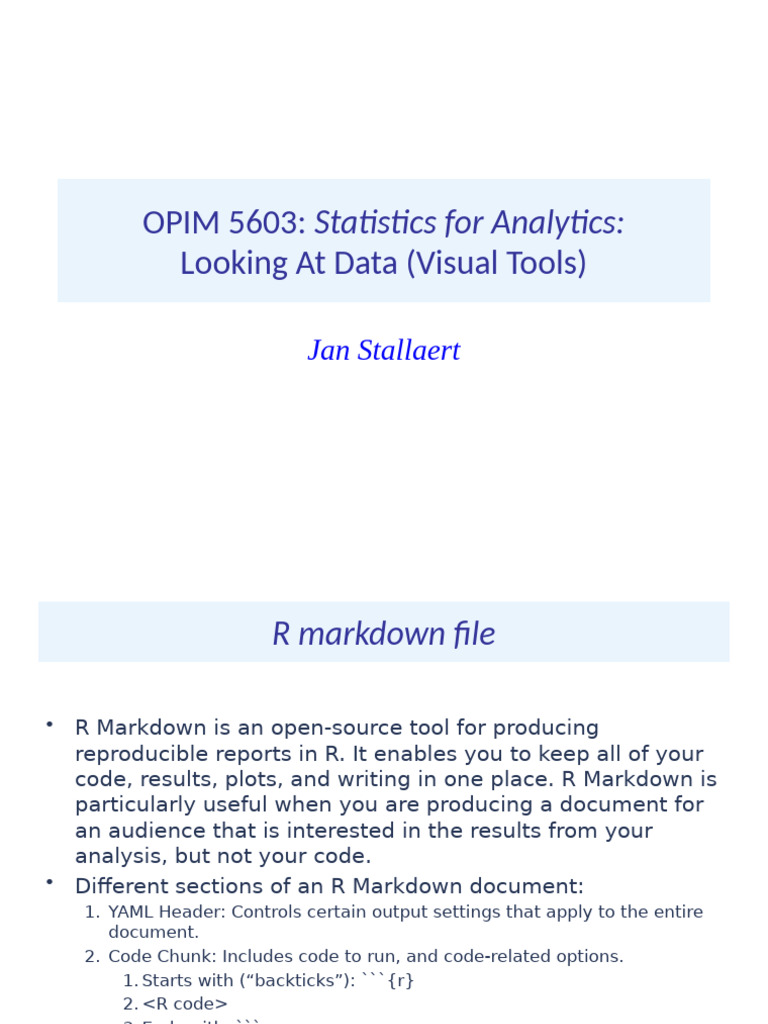 R Markdown for Data Visualization | PDF | Histogram | Pie Chart