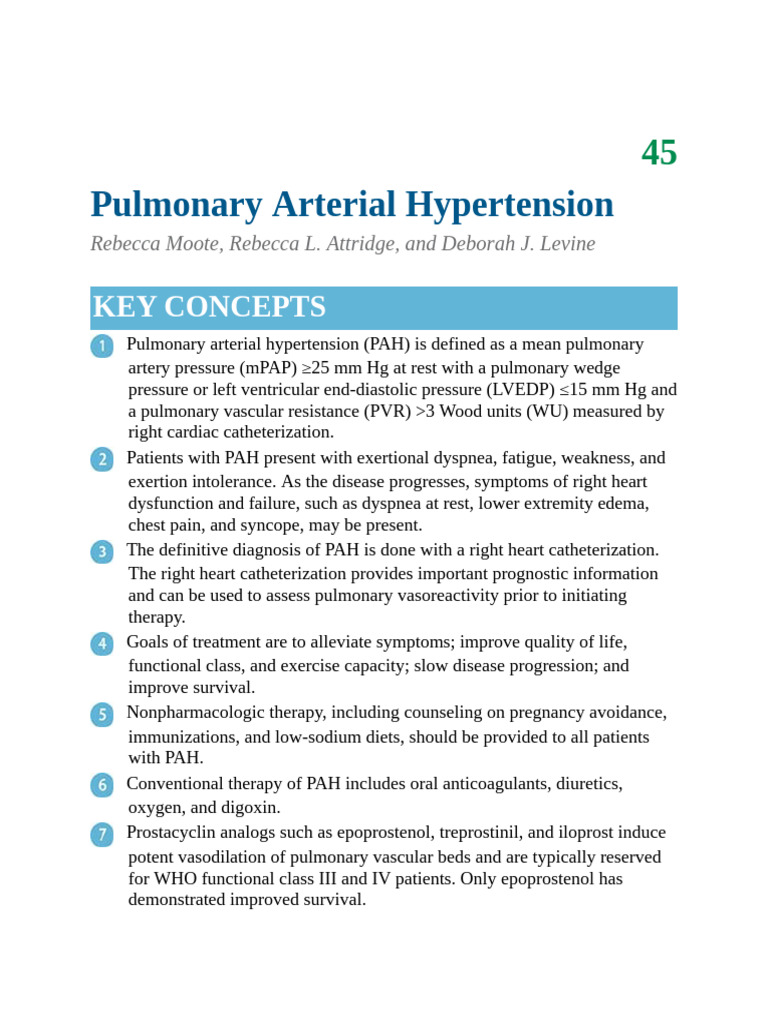Pulmonary Arterial Hypertension 1 | PDF | Hypertension | Heart Failure