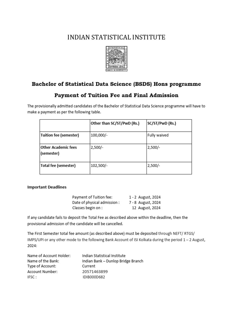 Corrected-BSDS Payment Tuition And-Other-Fee | PDF | University And ...