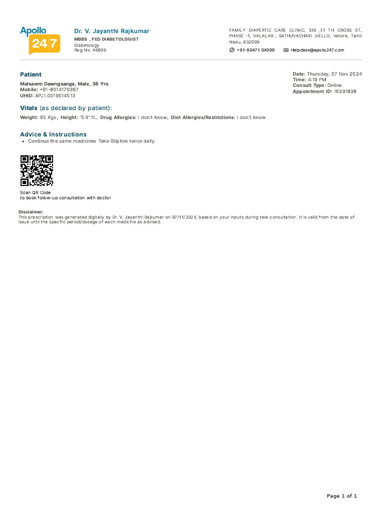 Prescription Apollo 2471730981085138 | PDF