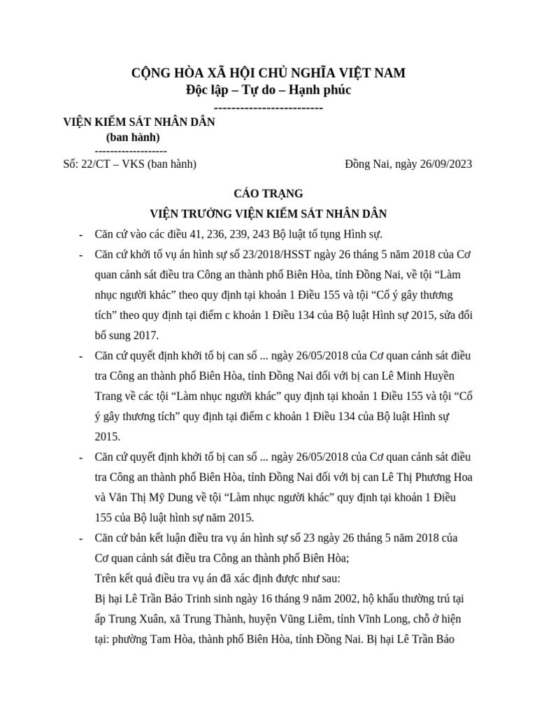 Cáo TR NG22 | PDF