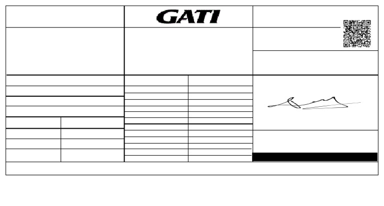 Gati Delivery Docket Sample | PDF | Cargo | Shipping
