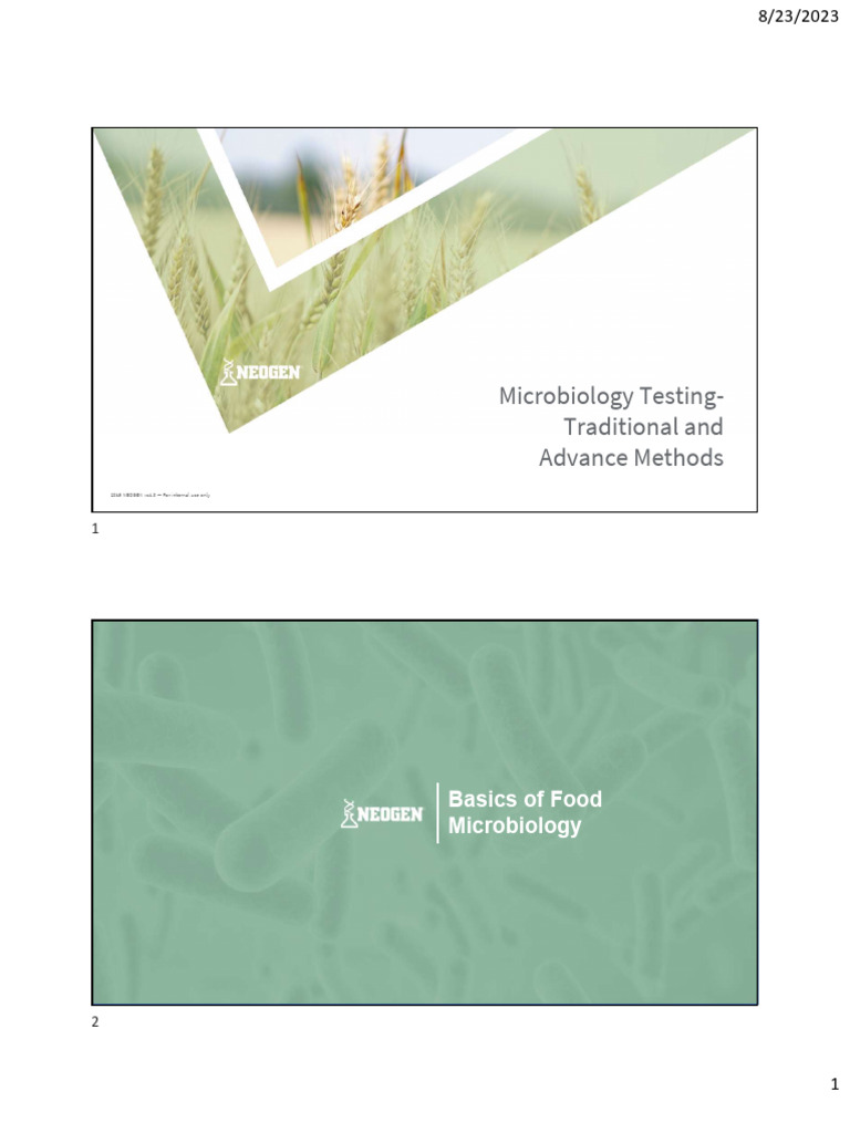 Microbiology Testing - Traditional and Advance Methods | PDF | Microbiology