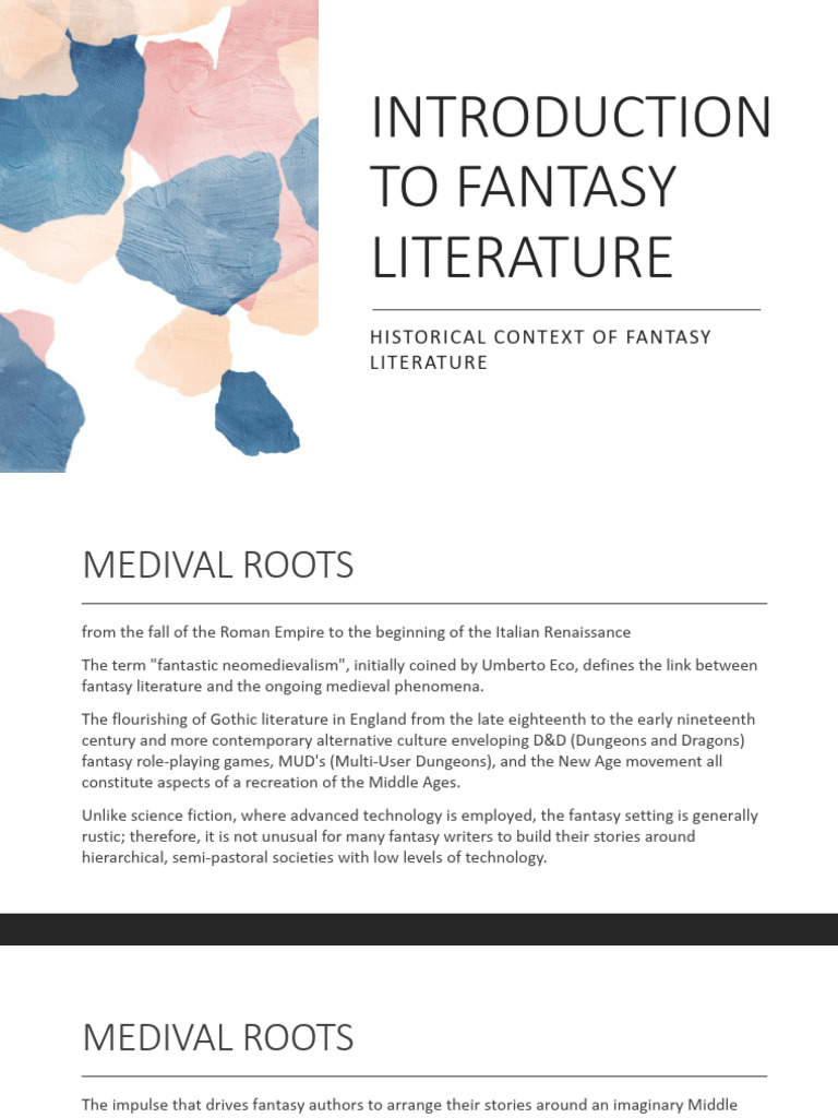 Exploring Medieval Roots in Fantasy Literature | PDF | Fantasy