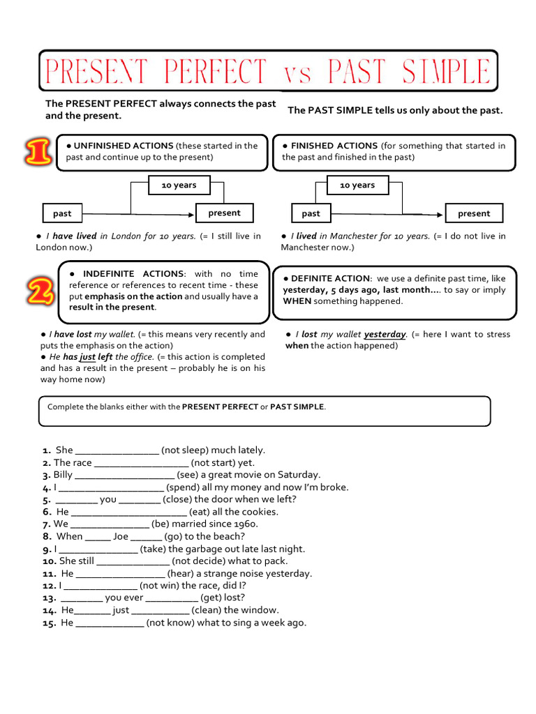 Present Perfect vs Past Simple Guide | PDF | Linguistics