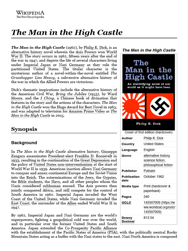 The Man in The High Castle Wikipedia | PDF