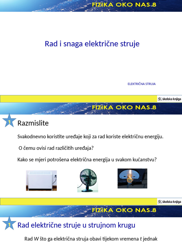 Rad I Snaga Električne Struje | PDF