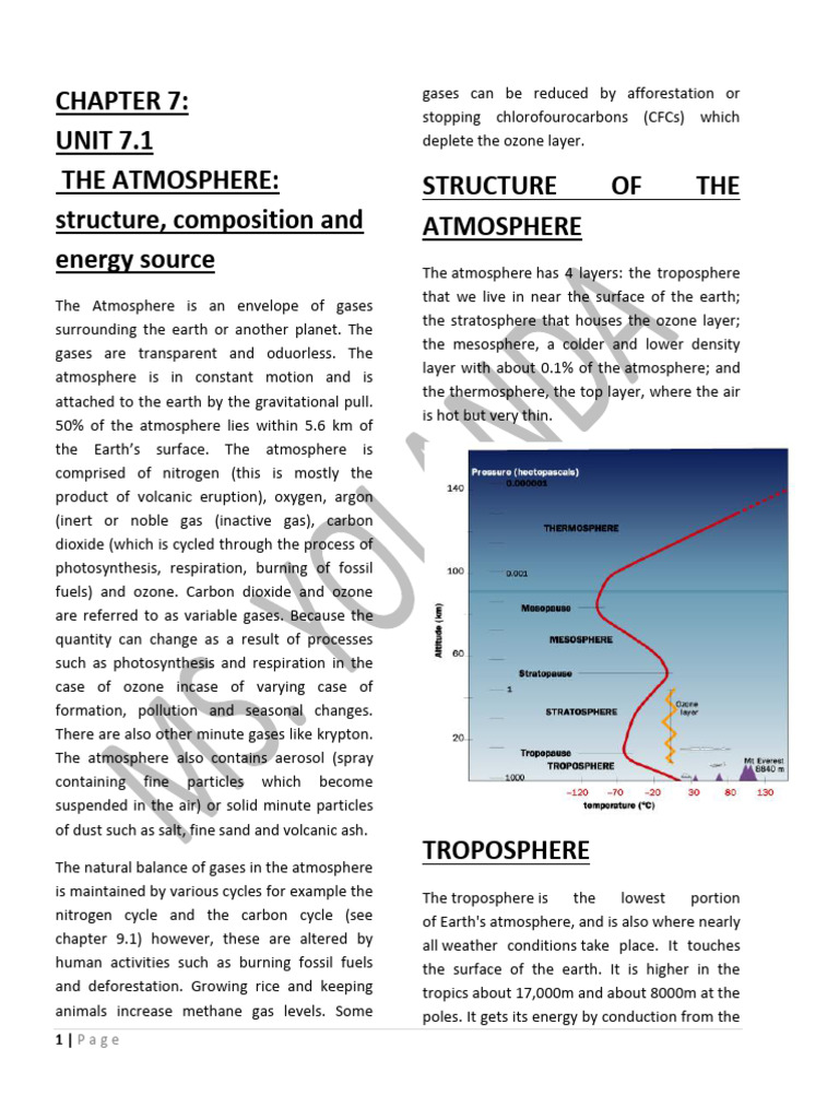 Structure and Composition of the Atmosphere | PDF | Atmosphere Of Earth ...