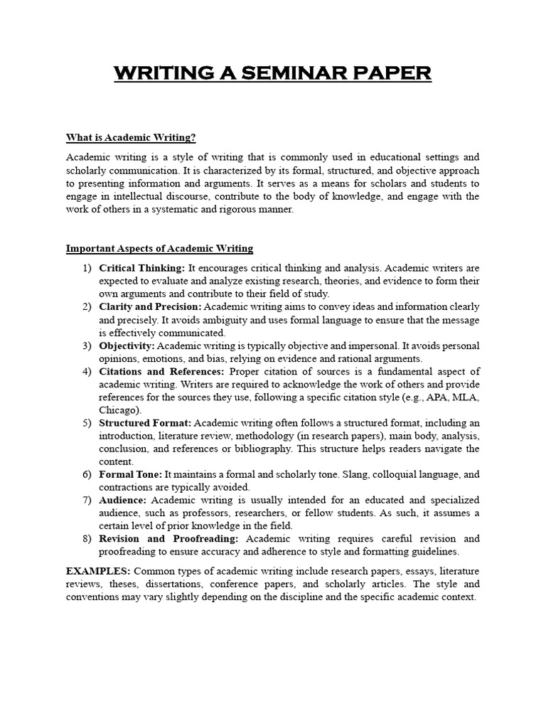 Guide to Writing an Academic Paper | PDF | Hypothesis | Methodology