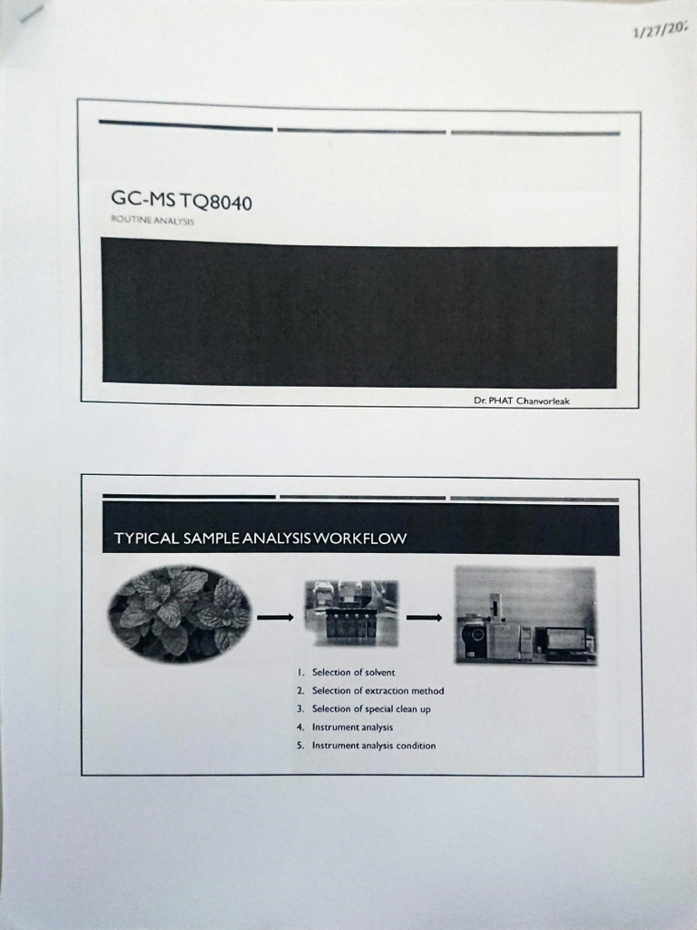 GC - MS Demo | PDF | Gas Chromatography–Mass Spectrometry | Laboratory ...