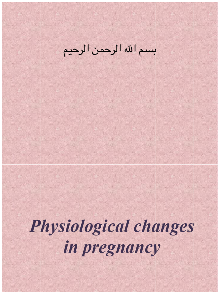Physiological Changes During Pregnancy | PDF | Breathing | Blood Pressure