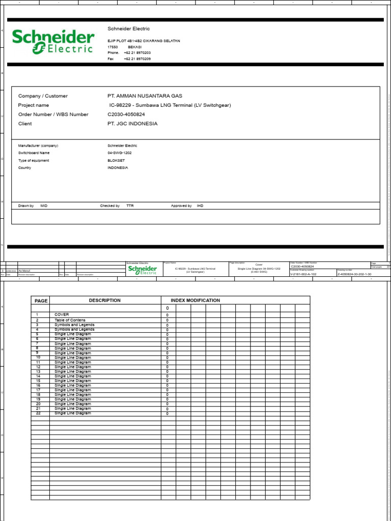 SWG Diagram for Sumbawa LNG Terminal | PDF | Relay | Switch