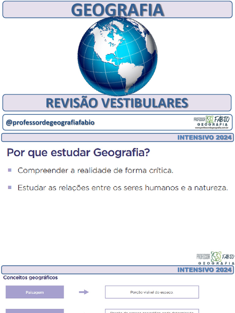 Revisão de Geografia para Vestibulares 2024 | PDF
