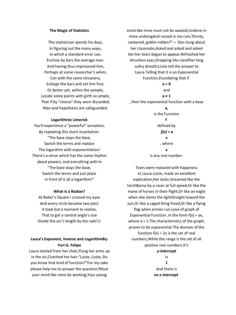 Math Poems
