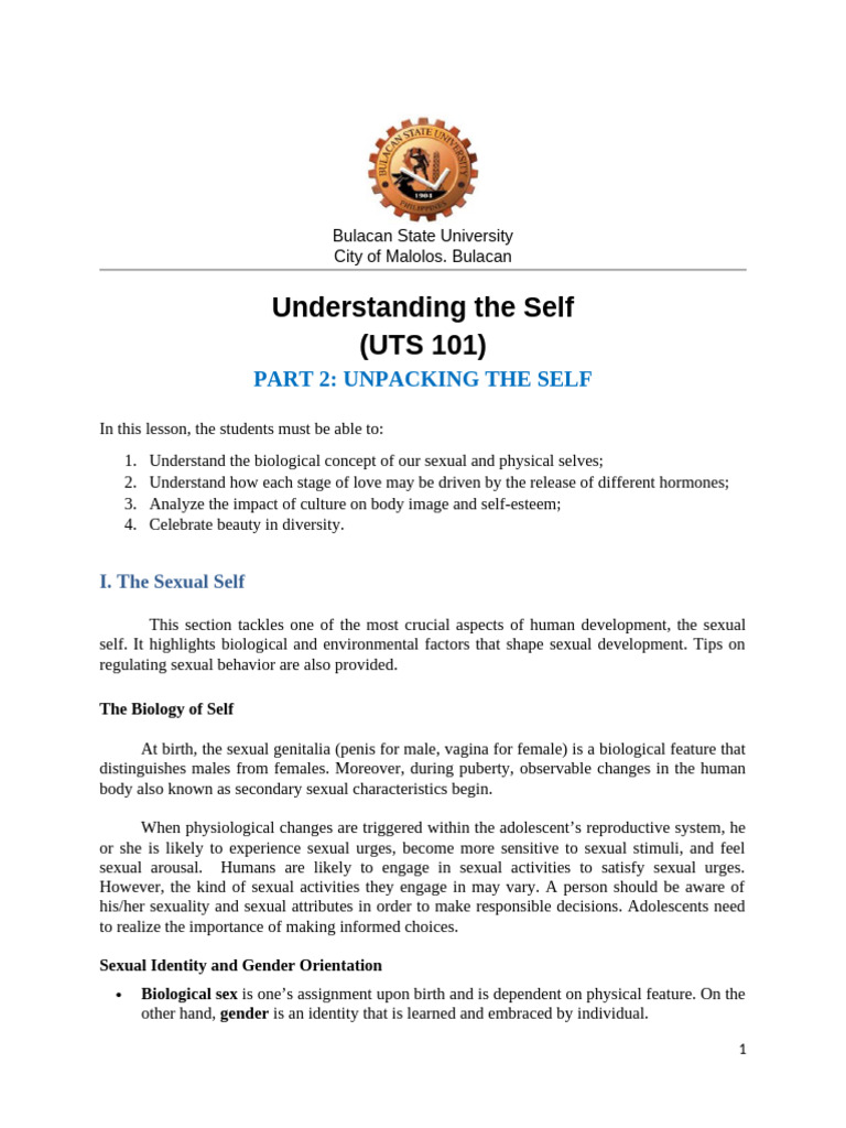 Understanding Sexual Self and Choices | PDF | Sexually Transmitted ...