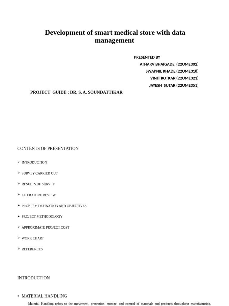 Smart Medical Store Data Management