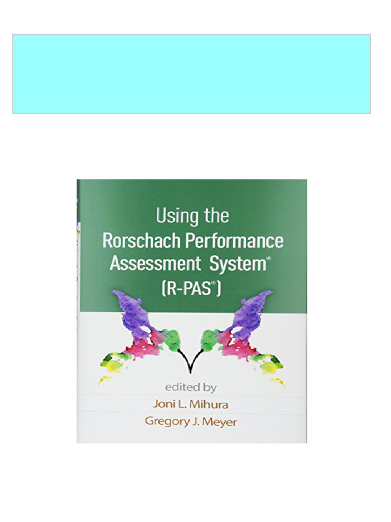 Get using the rorschach performance assessment system 1st edition joni