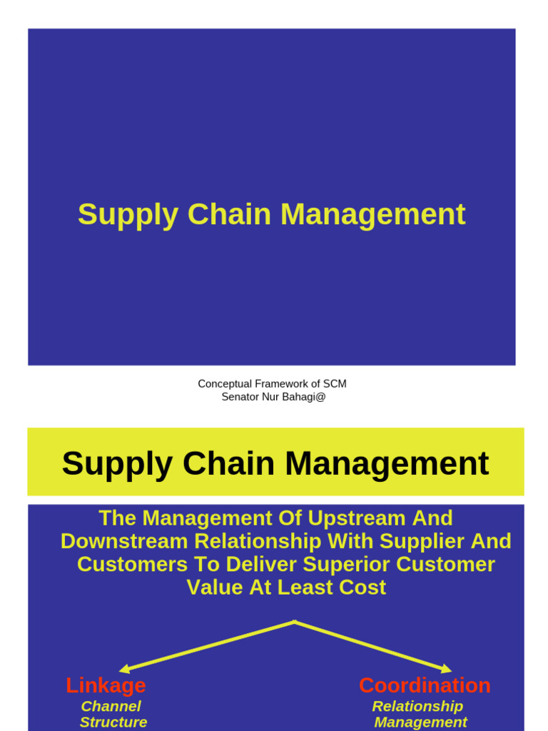 Conceptual Framework of Suplly Chain Management | PDF | Supply Chain ...