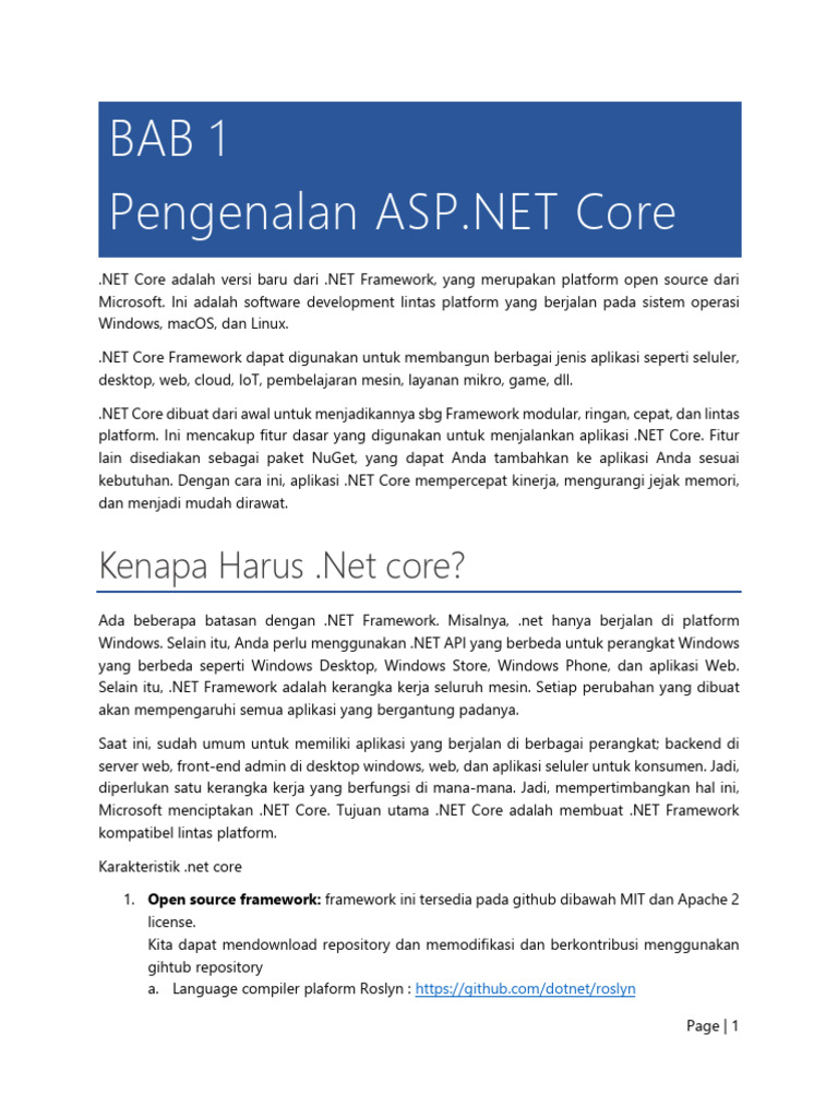 Unduh Runtime Desktop .NET Core | PDF